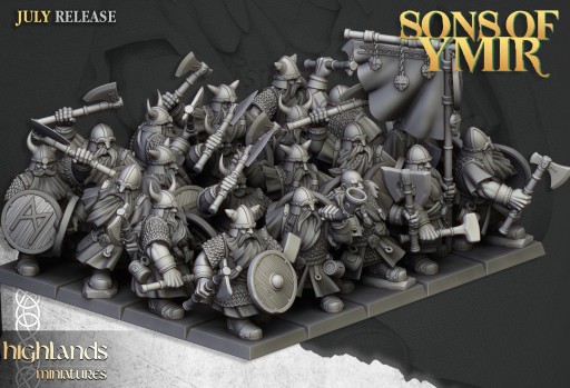 Dwarf Warrior x10 szt - Highlands Miniatures