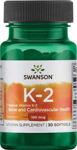 SWANSON WITAMINA K2 MK-7 100 MCG 30 VC WAPŃ KOŚCI