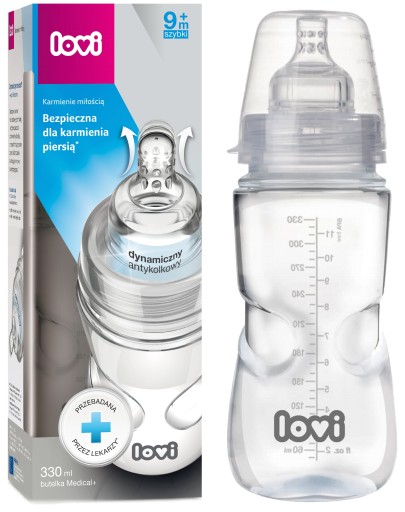 LOVI BUTELKA MEDICAL+ 330ML SUPERvent SMOCZEK 9m+