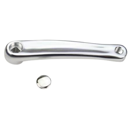 Korba rowerowa lewa KL-AL01 kwadrat 170mm srebrna satyna SHIMANO zamiennik