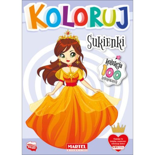 668057 MARTEL KOLOROWANKA KOLORUJ SUKIENKI