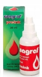 Tusz do stempli WAGRAF PREINK 30ml czerwony