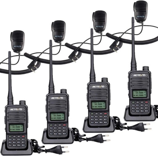 Retevis RT85 Dwuzakresowe Profesjonalne Walkie Talkie z Mikrofonem, radio