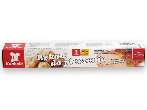 Do pieczenia rękaw przeźroczysty 3m z klipsami