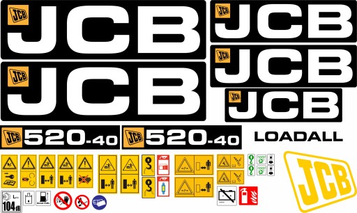 NAKLEJKI JCB 520-40 ŁADOWARKA TELESKOPOWA FOLIA