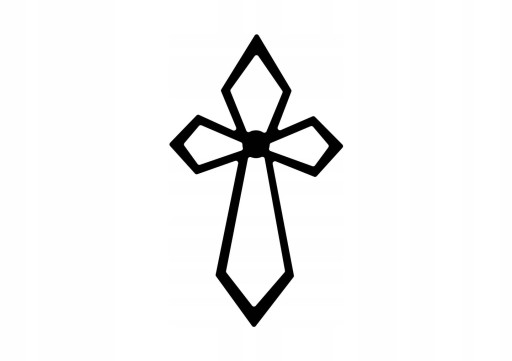 Krzyż metalowy na ścianę KNS006 30 cm srebrny