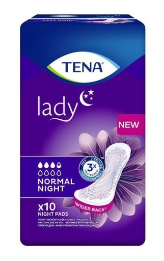 TENA Lady Normal Night Specjalistyczne podpaski, 10 sztuk