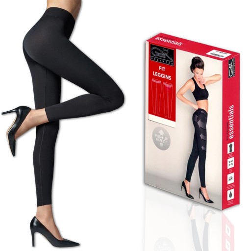 Modelujące Legginsy Gatta Fit push up, czarne, r.M