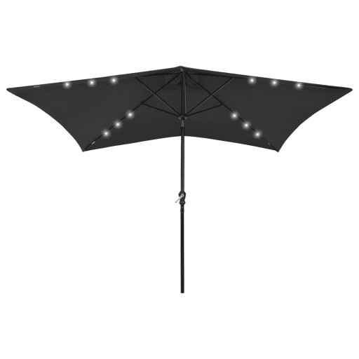 DUŻY PARASOL OGRODOWY SKŁADANY TARASOWY LED 2x3 m