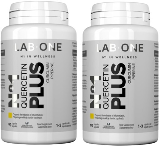 LAB ONE N1 QUERCETIN PLUS 180 kaps. KWERCETYNA KURKUMINA Wsparcie wątroby