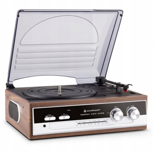 Gramofon Soundmaster PL186 brązowy
