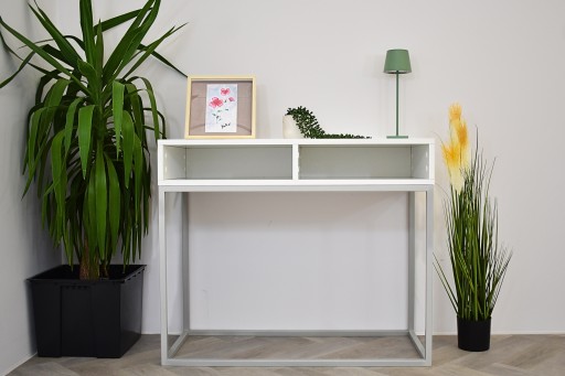 Toaletka GLAMOUR srebrny stelaż + białe półki KoyGarden - model III