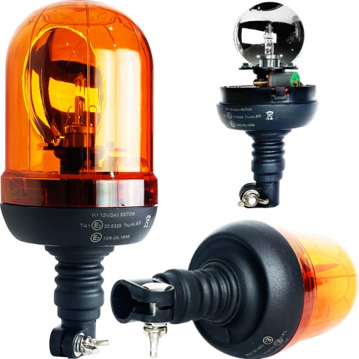 LAMPA OSTRZEGAWCZA KOGUT H1 ELASTYCZNY 12-24V FLEX NA TRZPIEŃ