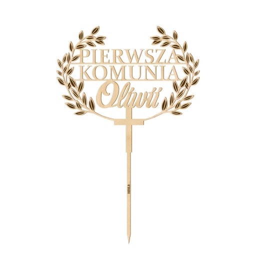 TOPPER PIERWSZA KOMUNIA ŚWIETA IMIĘ TORT DEKORACJA