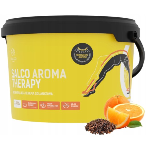 Salco Therapy Aroma Sól Do Kąpieli Regeneracja Relaks Pomarańcz-Goździk 3kg