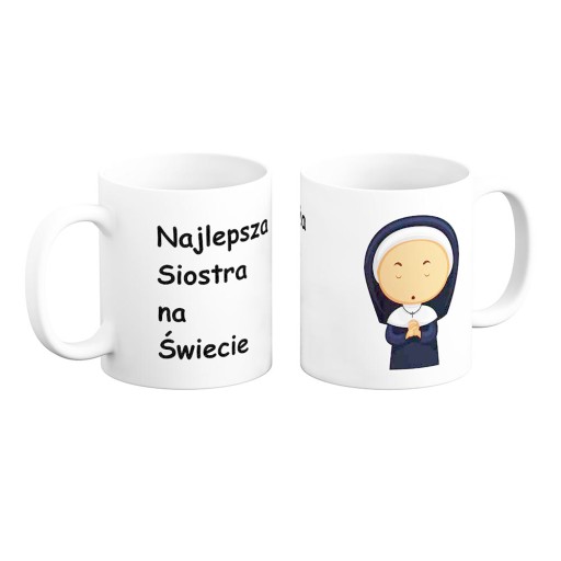 KUBEK Najlepszej Siostry na Świecie Prezent Wzory