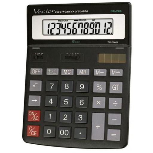 KALKULATOR 12 POZYCYJNY VECTOR DK-206