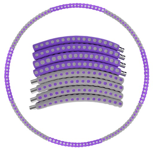 ODCHUDZAJĄCE HULAHOP KOŁO SKŁADANE HULA HOOP MASAŻ