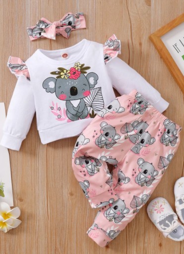 SHEIN ZESTAW UBRAŃ DLA DZIEWCZYNKI 3CZĘŚCI 74 1V2B
