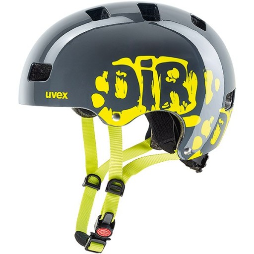 Kask rowerowy dziecięcy Uvex Kid 3 Grey lime 51-55