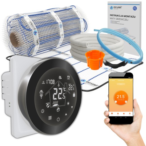 Mata Grzejna Grzewcza Zestaw z termostatem - 5m²