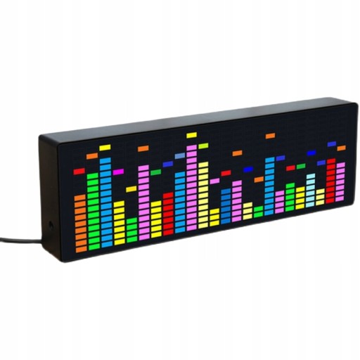 Pełnokolorowe spektrum muzyki LED zegar elektronic