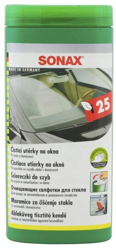 SONAX ŚCIERECZKI CHUSTECZKI DO SZYB LUSTER - 25szt