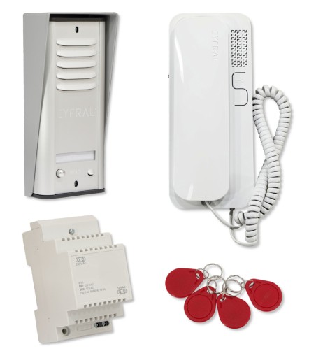 Domofon jednorodzinny Cyfral Cosmo R1 srebrny