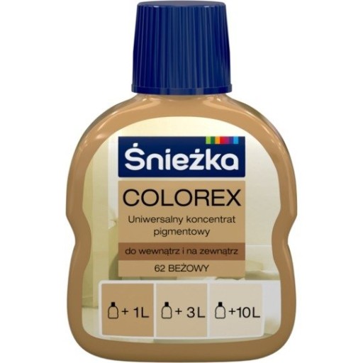 COLOREX PIGMENT BEŻOWY 100 ML ŚNIEŻKA
