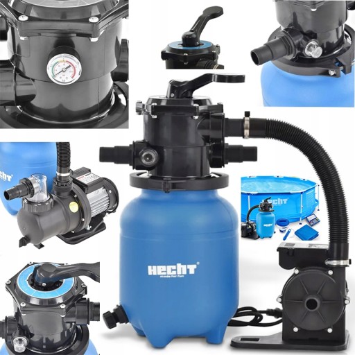 Filtr Pompa Piaskowy Do Basenu HECHT 302111 Filtr Wstępny Pojemność 20Kg