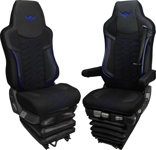 Pokrowce na fotele ROYAL Premium MAN TGX, TGA, TGS, TGM 1 pas NIEBIESKI