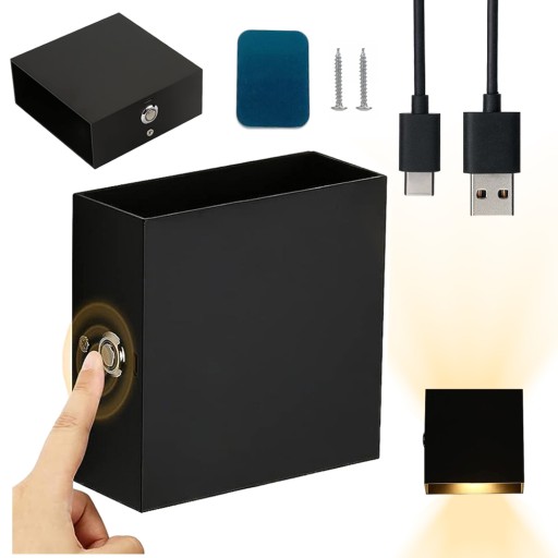 LAMPA ŚCIENNA KINKIET LED LAMPKA DOTYKOWA MAGNETYCZNY USB GÓRA DÓŁ