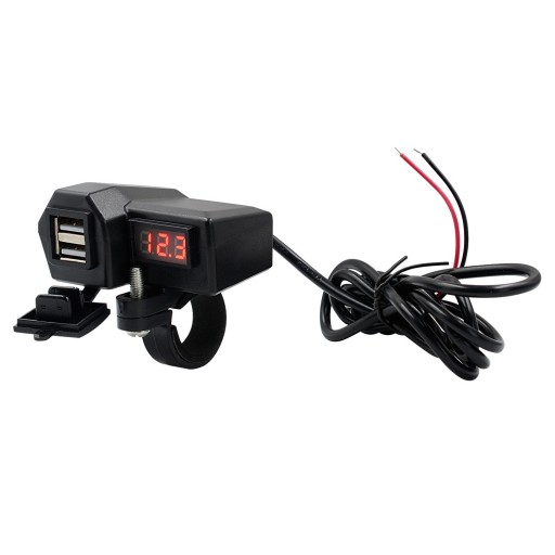 MOTOCYKLOWE GNIAZDO ŁADOWARKA WOLTOMIERZ 2xUSB