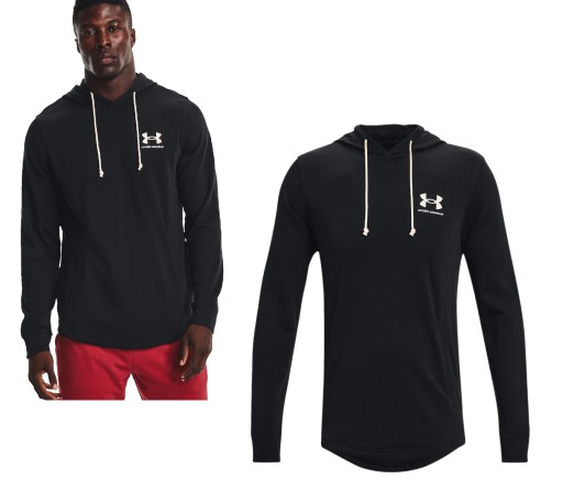 BLUZA MĘSKA UNDER ARMOUR Z KAPTUREM CZARNA M