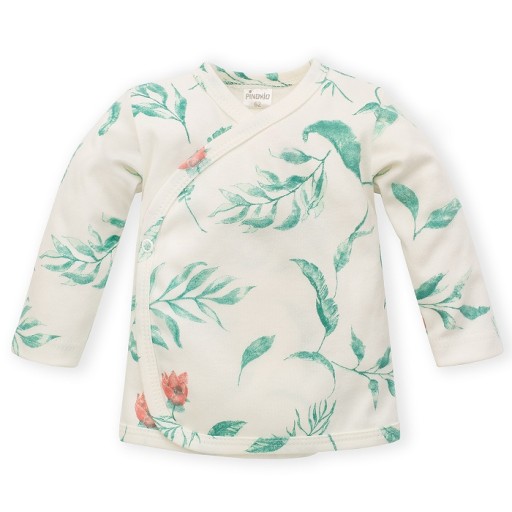 Kaftan wiązany ecru w kwiaty Spring Light Pinokio