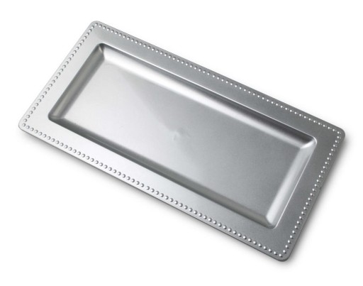 Podtalerz dekoracyjny BLANCHE SILVER pod świecę pr