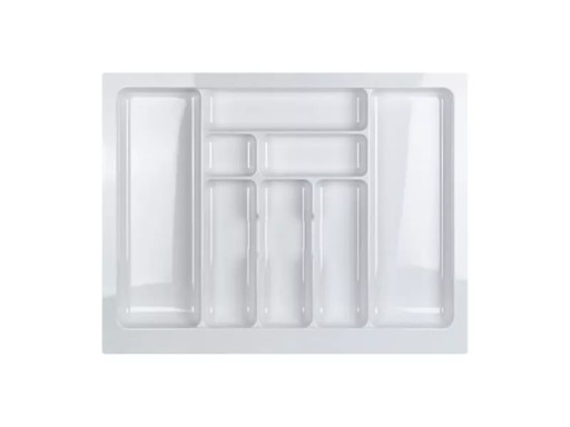 Organizer wkład na sztućce do szuflady kuchennej 70 cm biały 635x490