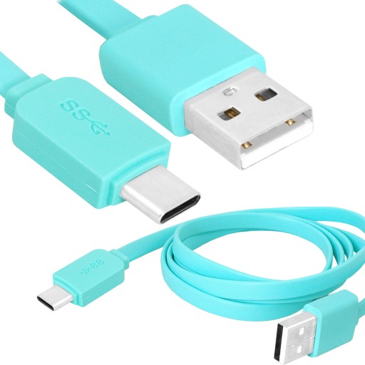 KABEL PRZEWÓD USB - USB-C 1M PŁASKI DO TELEFONU