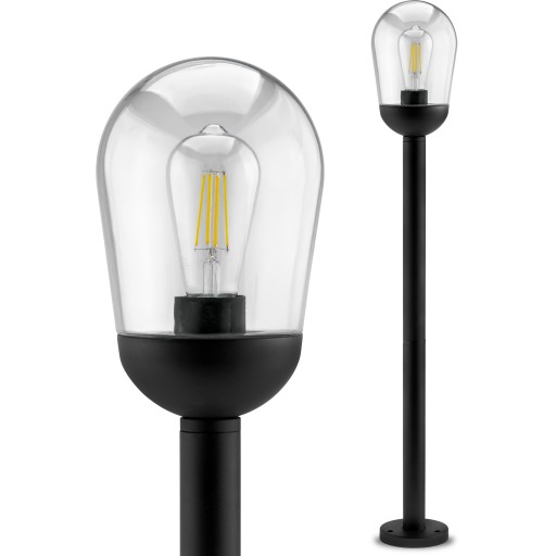 Lampa Ogrodowa Stojąca Zewnętrzna LED SŁUPEK 1m NA ŻARÓWKE E27 230V IP44