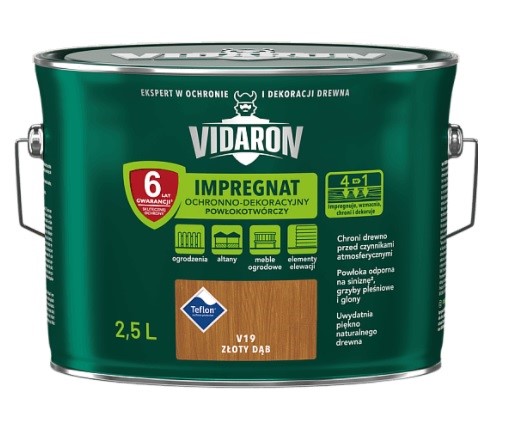 VIDARON IMPREGNAT 2,5L ZŁOTY DĄB