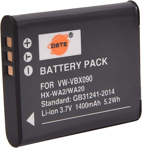 Akumulator Bateria VW-VBX090 do PANASONIC HX-WA30 HX-WA20 HX-WA3 -- 1800mAh