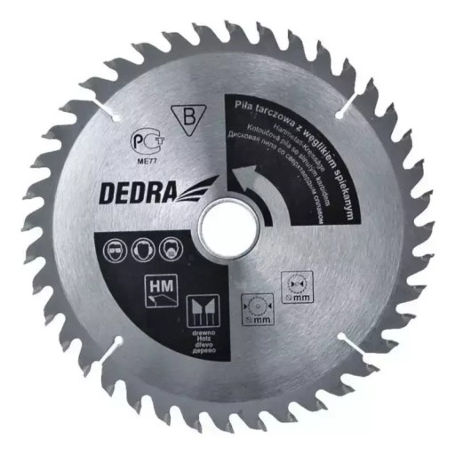 DEDRA Piła tarczowa do drewna 200x16mm 24 zęby