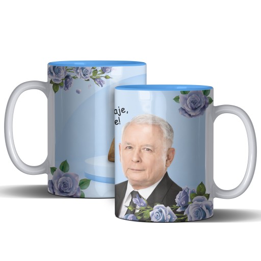 KUBEK Prezesa Błękitny Śmieszny PIS KACZYŃSKI 08