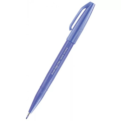 PISAK PĘDZEL PENTEL BRUSH SIGN NIEBIESKOFIOLETOWY