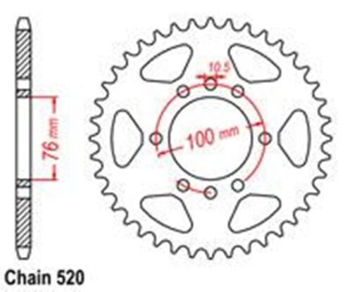 ZĘBATKA TYLNA 48 SUZUKI DR 500 750 GF 250