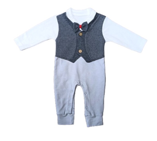 Elegancki rampers body pajac na chrzest Bawełna 100% r.80