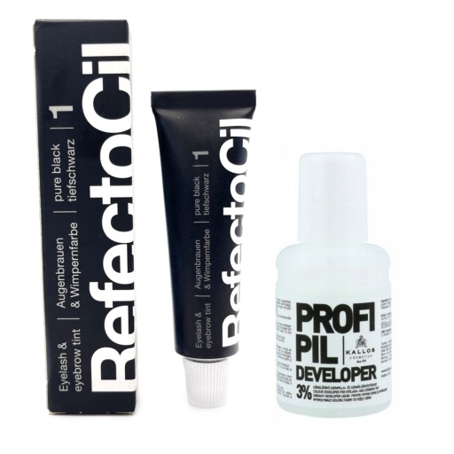Zestaw henna Refectocil 1 czarny + woda