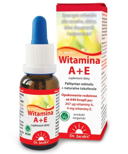 Dr Jacobs NATURALNA Witamina A + E tokoferole KROPLE