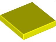 LEGO GŁADKA 2X2 NEON YELLOW NR. 3068B - 1SZT.