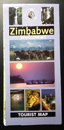 ZIMBABWE mapa turystyczna